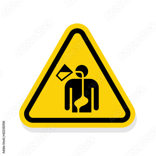 ISO Triangle Warning Sign: Ingestion Hazard Symbol (IS-2116)