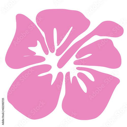 Hibiscus flower silhouettes pink
