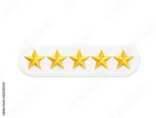 Star  rating icon 3d vector illustration