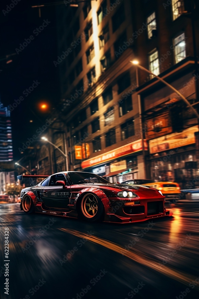 Street Racing Night Scene