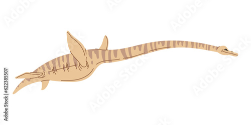Ancient flying lizard pteranodon. Predatory dinosaur of the Jurassic period. Big wings. Aquatic dino cute cartoon character, game personage photo