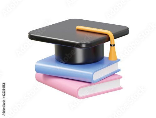 Graduation hat degree icon vector illustration