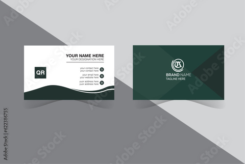 Modern and corporate business card design and free template