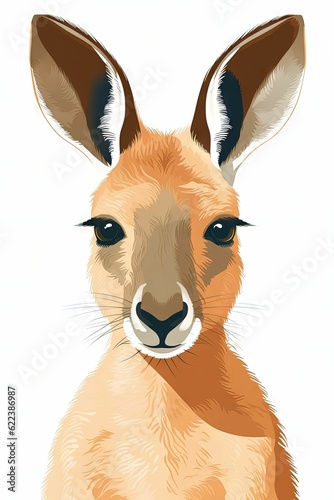 a kangaroo sitting down with its face tilted in the air © Al Exo/Wirestock Creators
