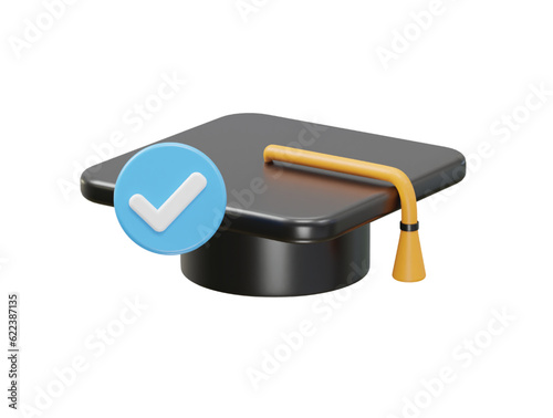 Graduation hat degree icon vector illustration