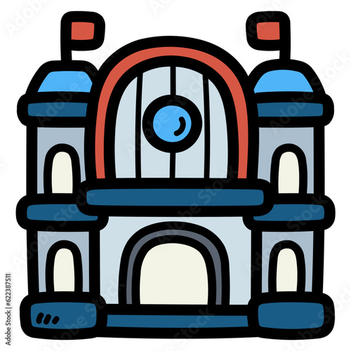 buildings filled outline icon style