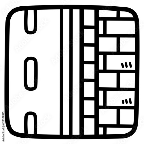 pavement line icon style
