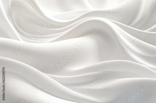 AI-generated illustration of white silk fabric.