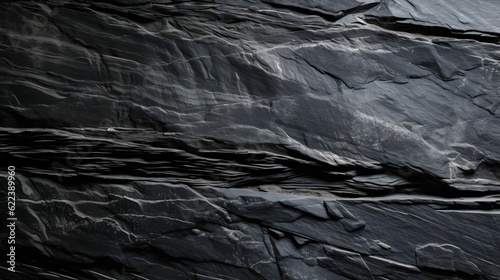 AI generated illustration of a dark, textured rock surface with an abstract pattern of ridges