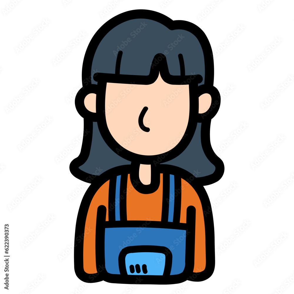 customer service filled outline icon style customer service filled outline icon style