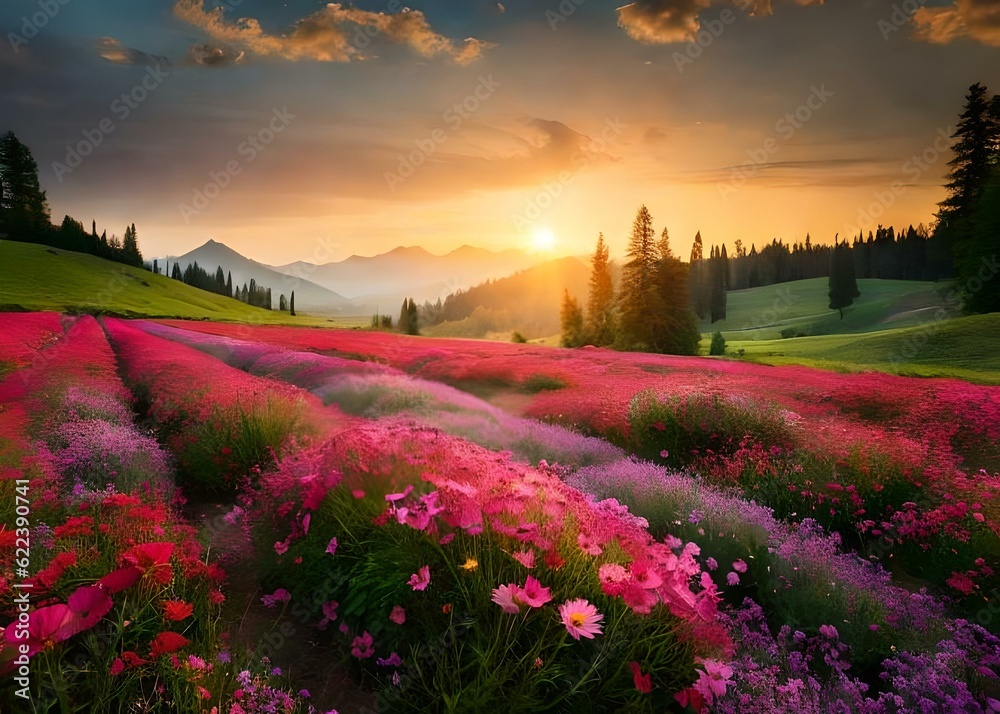 A Stunning Cosmos Flower Field
