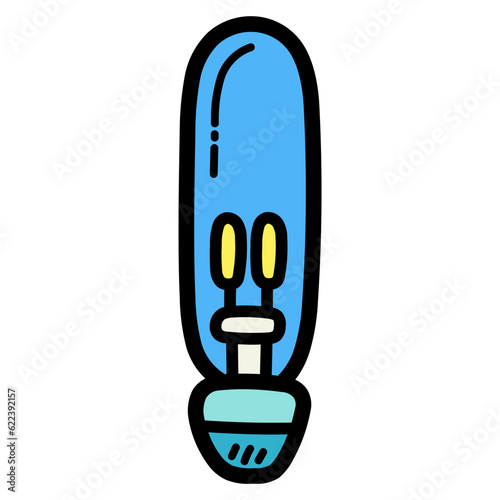 tube lamp filled outline icon style