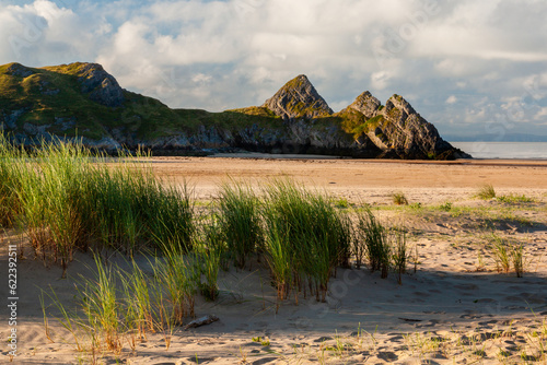 Three Cliffs Bay on the Gower peninsula, Swansea, South Wales. photo