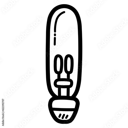 tube lamp line icon style