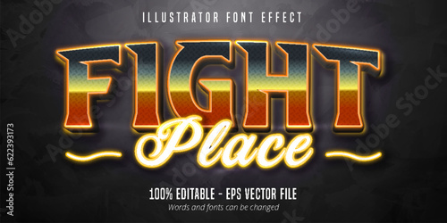 Editable Text Effect, Fight Place Text Style