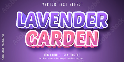 Editable Text Effect, Lavender Garden Text Style
