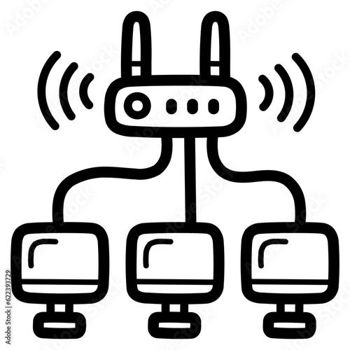 lan line icon style