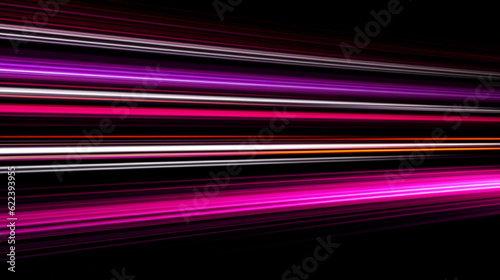 Fond de dégradé et strié de couleur foncée, noir, violet, rose, couleurs bannière affiche conception abstraite, fond noir, traits de couleurs néons photo