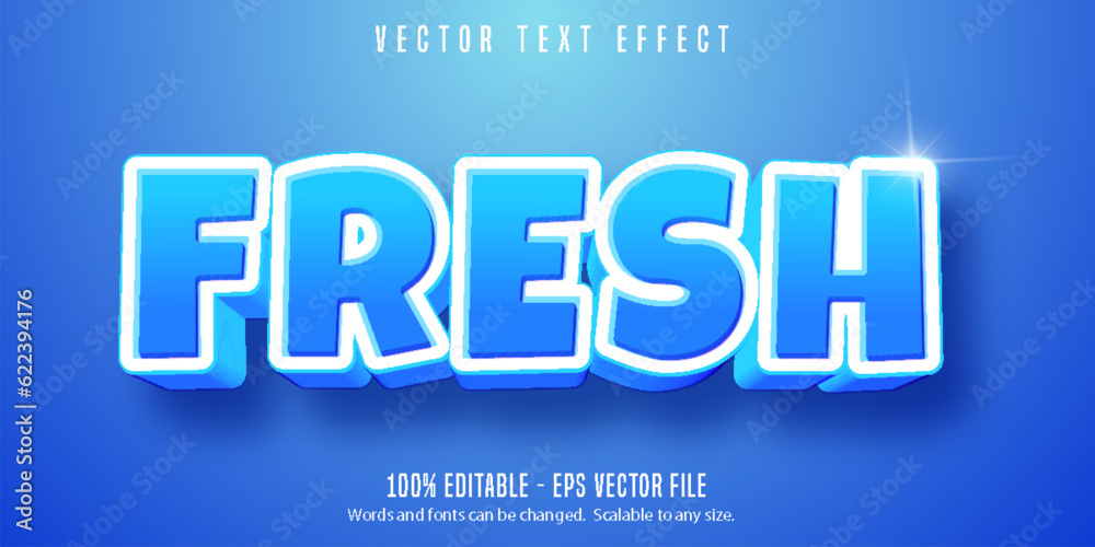 Editable text effect, fresh cartoon text style Editable text effect, fresh cartoon text style