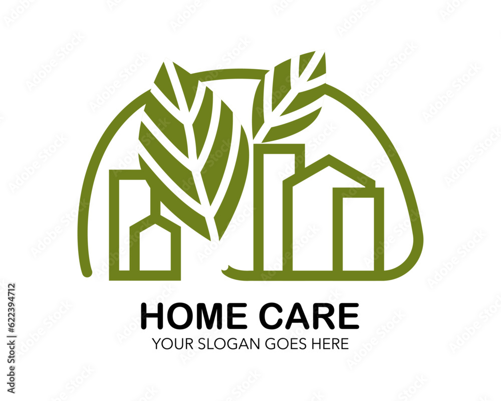 House Leave Logo Design Vector illustration template House Leave Logo Design Vector illustration template