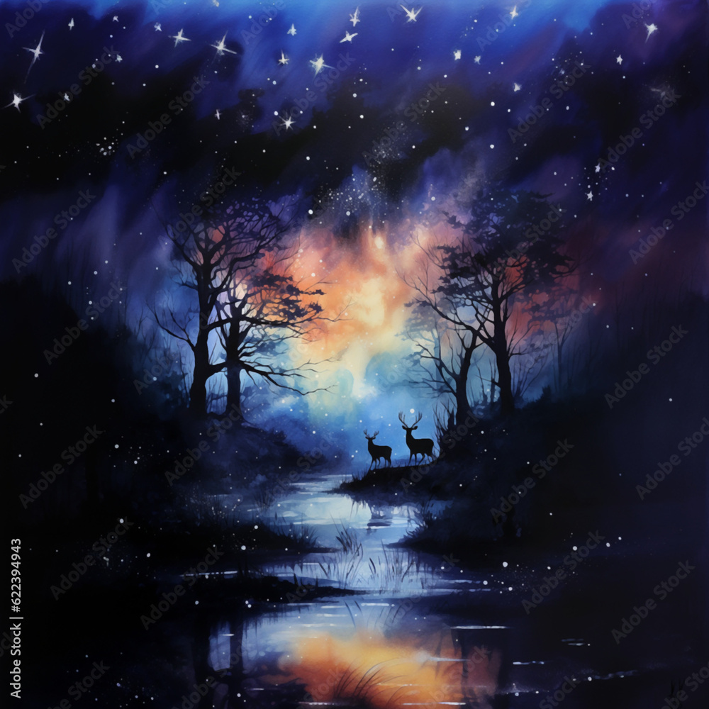 Naklejka premium sky with stars