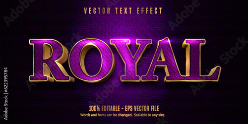 Editable text effect, shiny gold text style