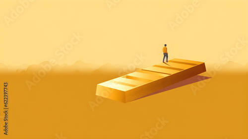 Golden Prosperity: Illustration of Shimmering Gold Coins