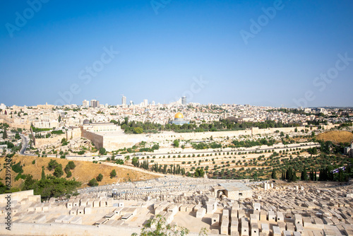Cemetery and City from Kidron Valley