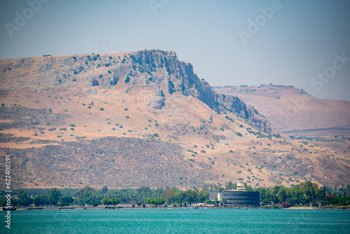 Mount Arbel from the Sea of Galilee
