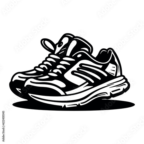 Vector sneakers isolated on white background