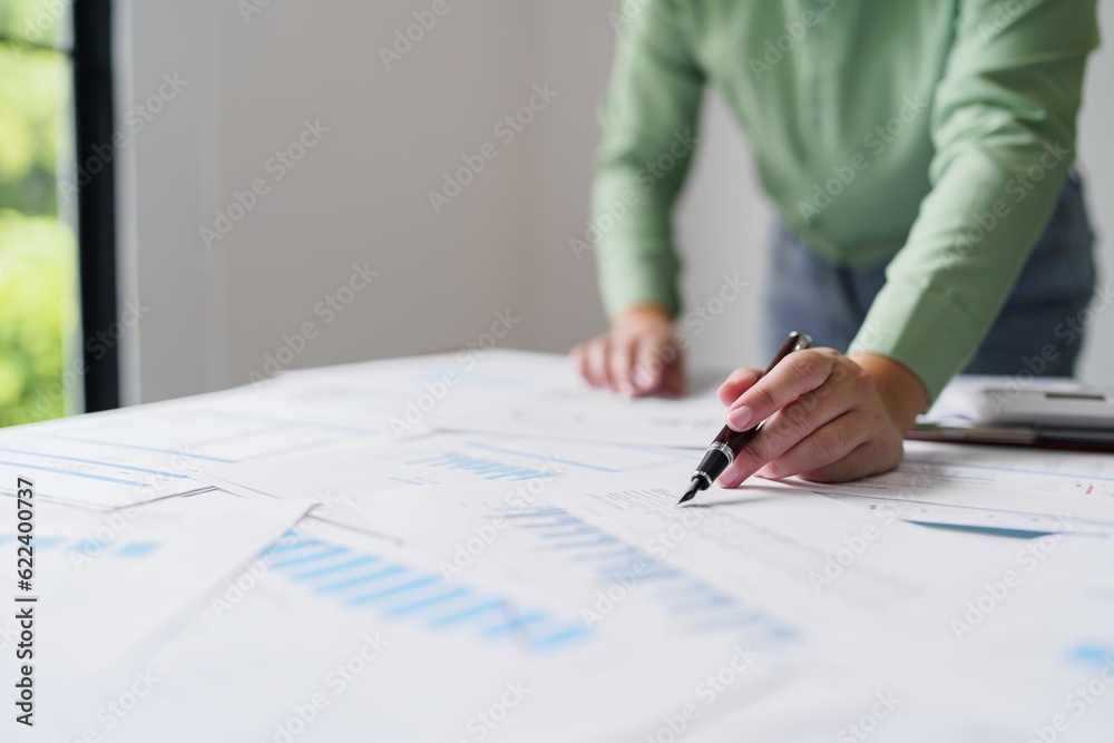 Business woman working in green eco friendly modern working space creative ideas for business eco friendly professional investor start up project business Business woman working in green eco friendly modern working space creative ideas for business eco friendly professional investor start up project business