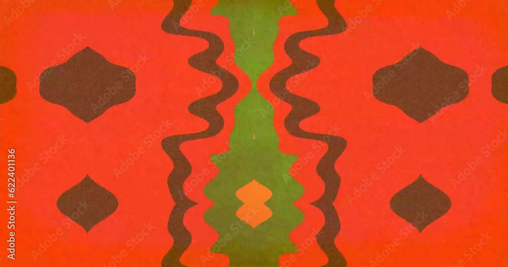 Psychedelic retro pattern animation - seamless loop.