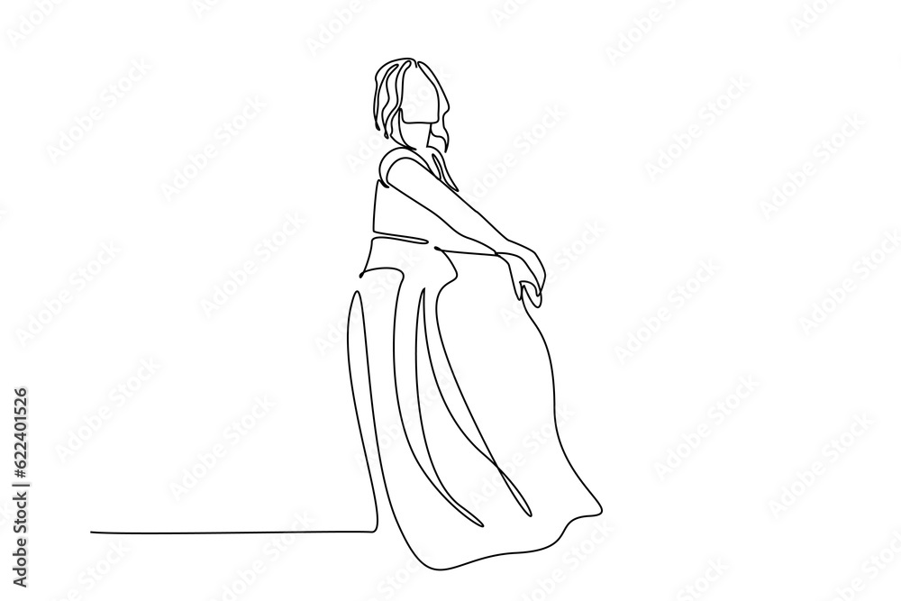 young beautiful woman lady princess beautiful dress pose line art young beautiful woman lady princess beautiful dress pose line art