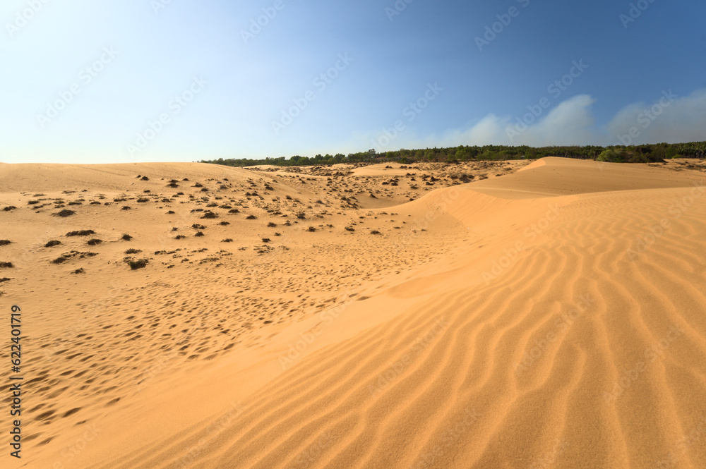 Beautiful Landscape Desert, Red Sand Dunes of Mui Ne, Vietnam