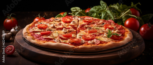 Professional photo of delicious pizza