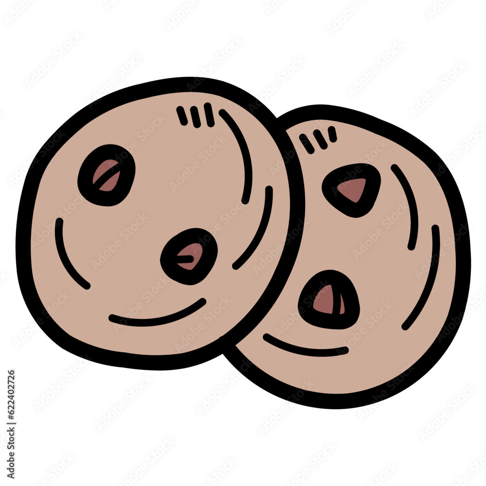 Fototapeta premium cookie filled outline icon style