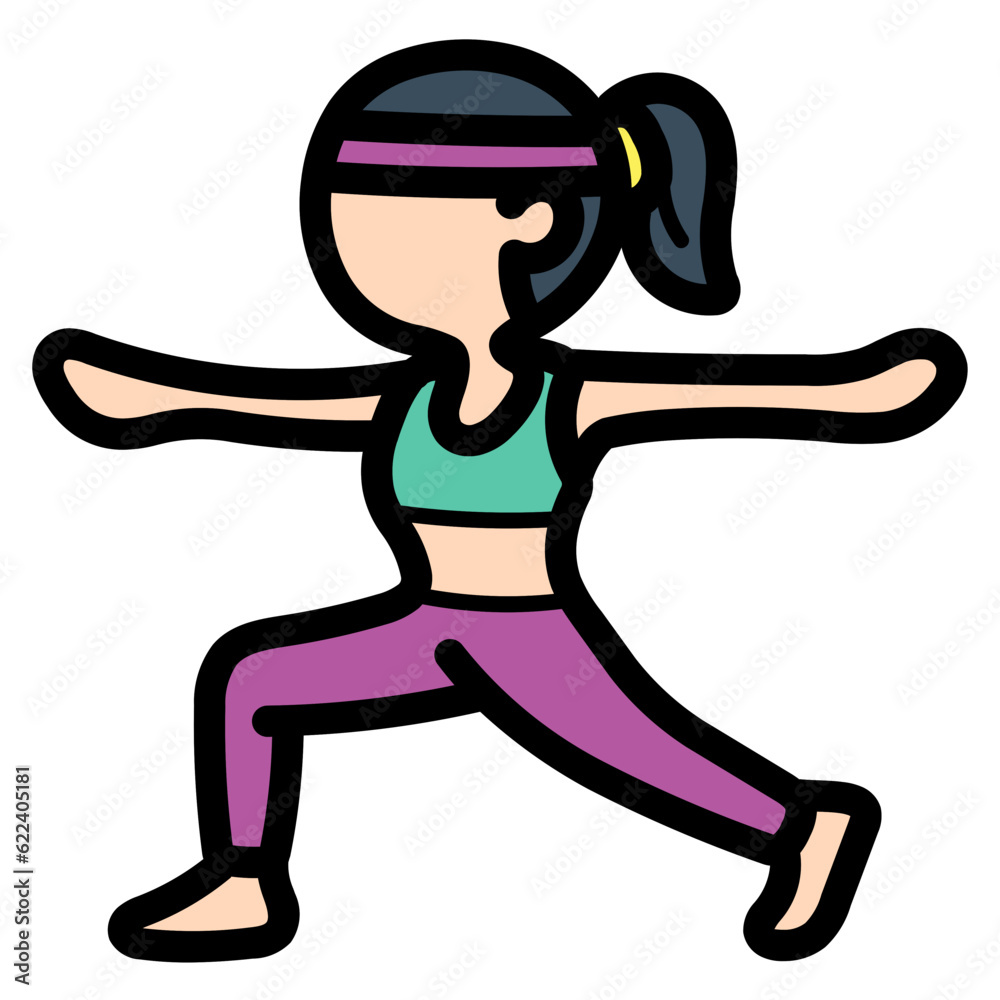 yoga filled outline icon style yoga filled outline icon style