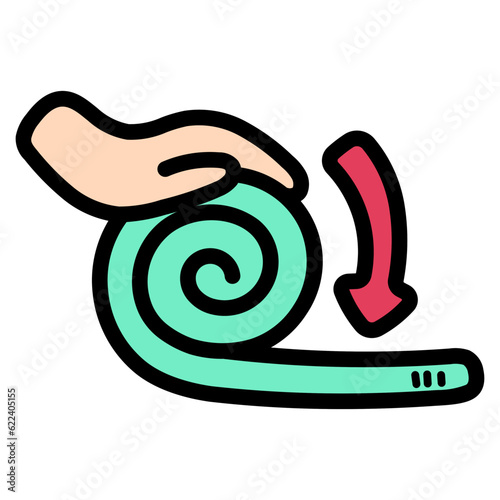 yoga mat filled outline icon style