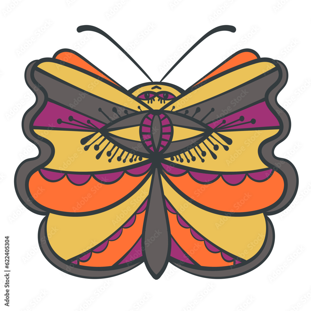Funny butterfly vector illustration. Funny butterfly vector illustration.