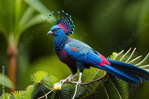 blue and green parrot generated by Ai