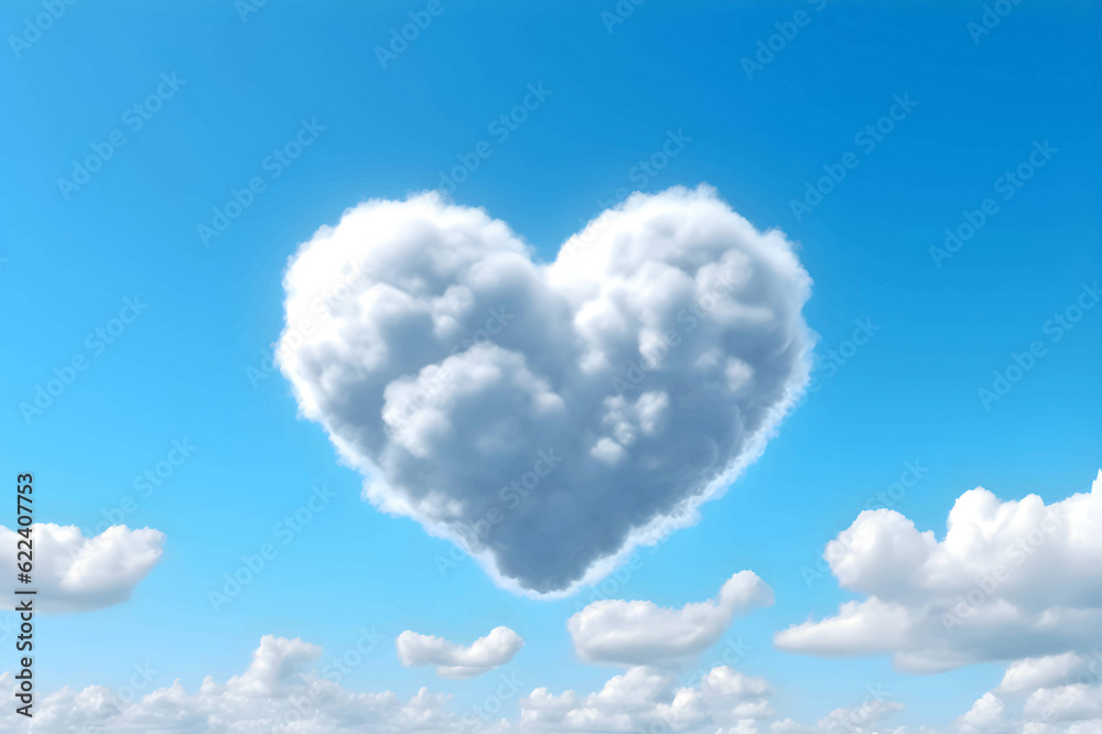 Big heart made of clouds against the sky. Big heart made of clouds against the sky.
