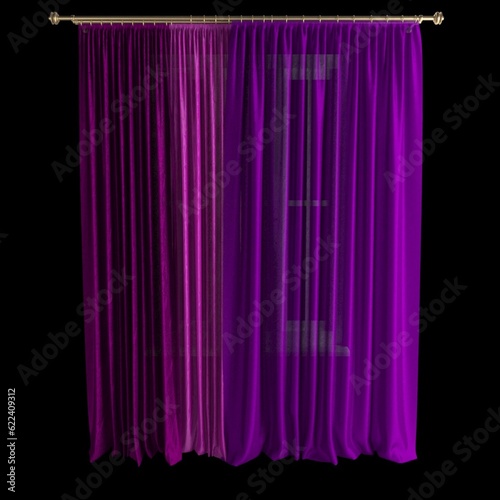 Purple  pink curtains  design background 