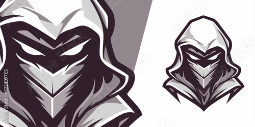 Elevate Your Team's Brand with a Minimalist Ninja Mascot Logo - Perfect for Sports, Esports, and Merchandise