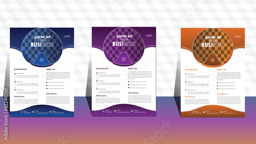 modern business template. professional flyer design. corporate business flyer .digital marketing flyer. flyer in A4 stock vector. business flyer design