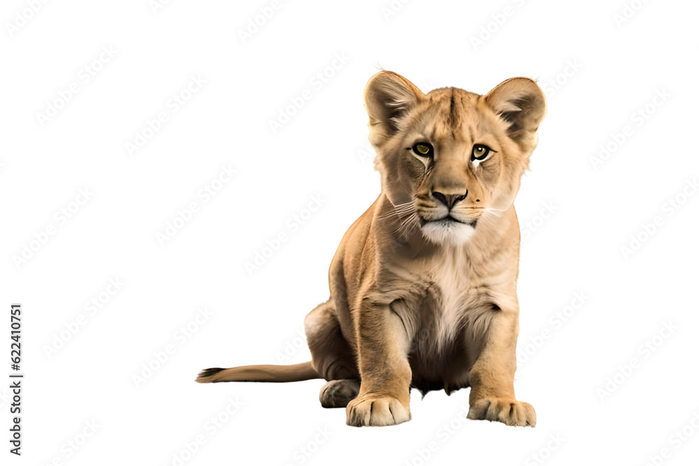 young lion cub on transparent background (PNG) young lion cub on transparent background (PNG)