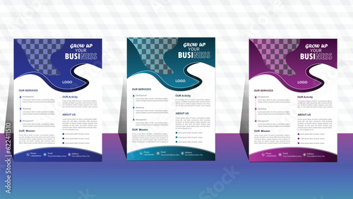 modern design template for business. modern business template. professional flyer design. corporate business flyer .digital marketing flyer. flyer in A4 stock vector. business flyer design