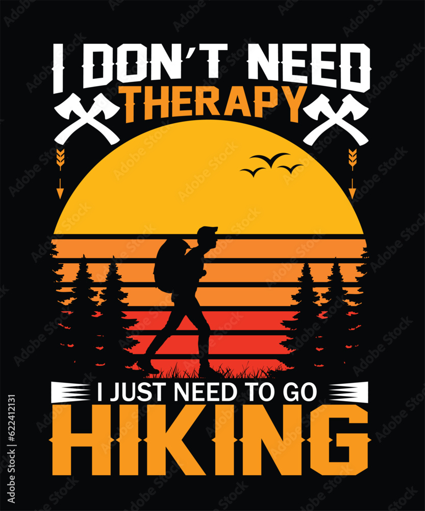 Hiking  Vintage Mountain Motivational T-shirt Designs| Hiking T-Shirt Design