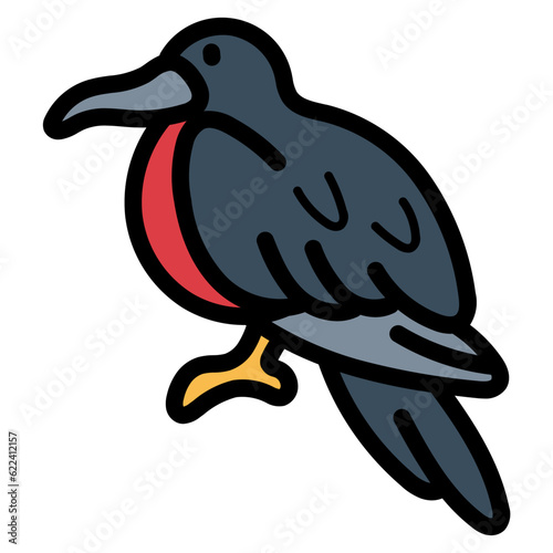 fregata magnificens filled outline icon style