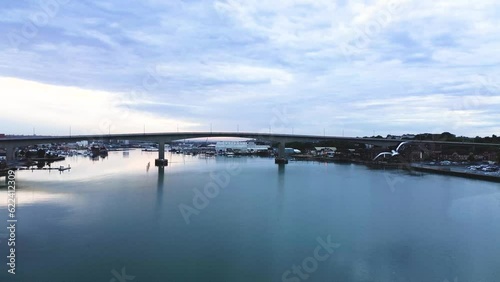 Bridge across the calm river
