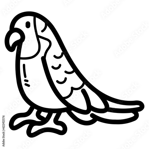 budgie line icon style